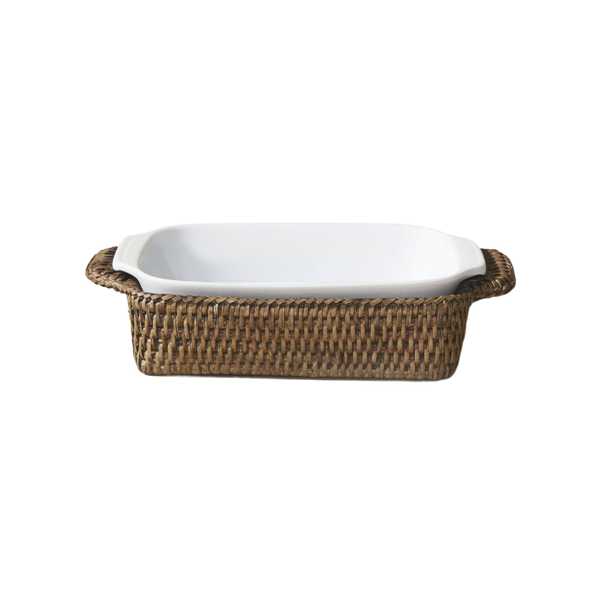 Mini Dikdörtgen Rattan Fırın Kabı