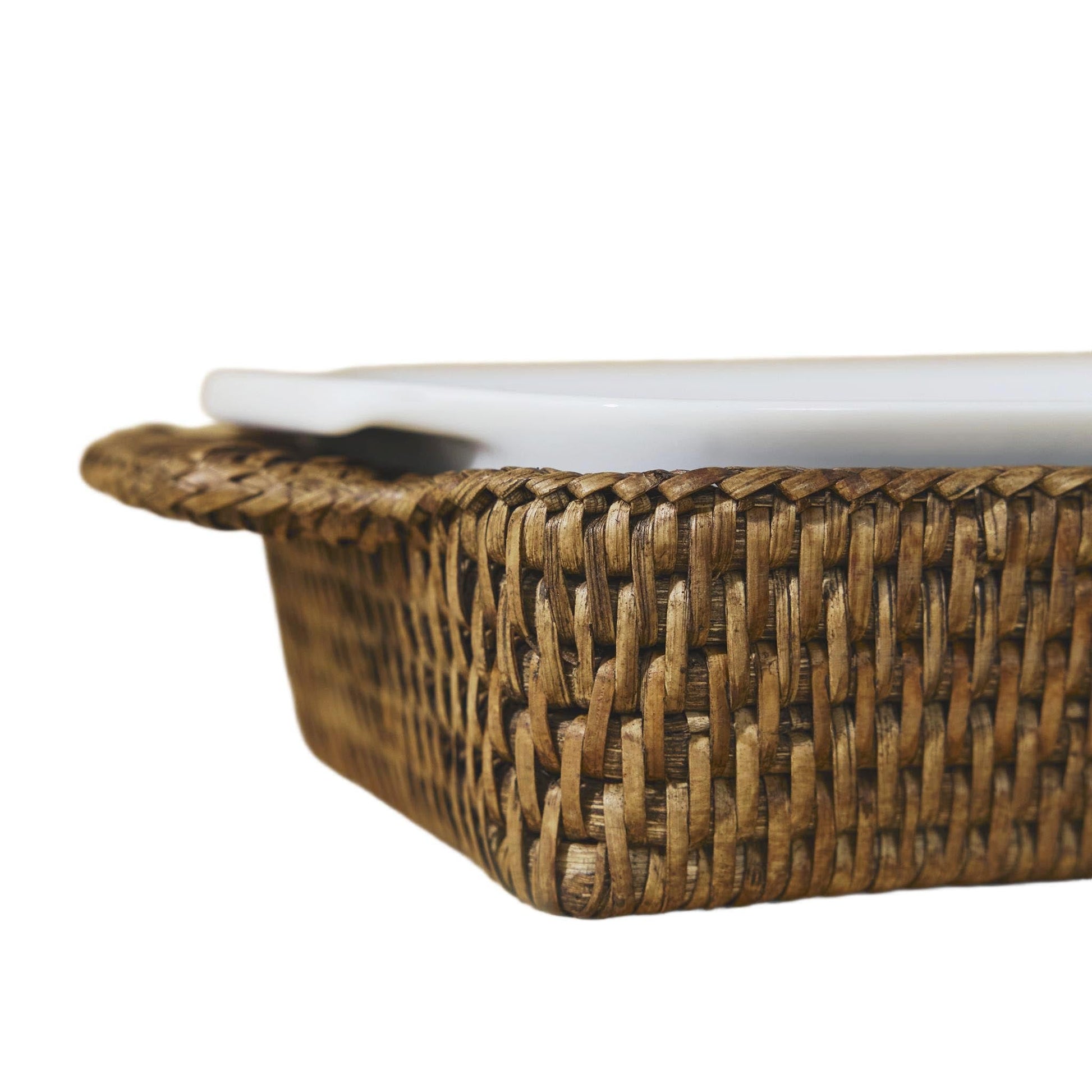 Mini Dikdörtgen Rattan Fırın Kabı