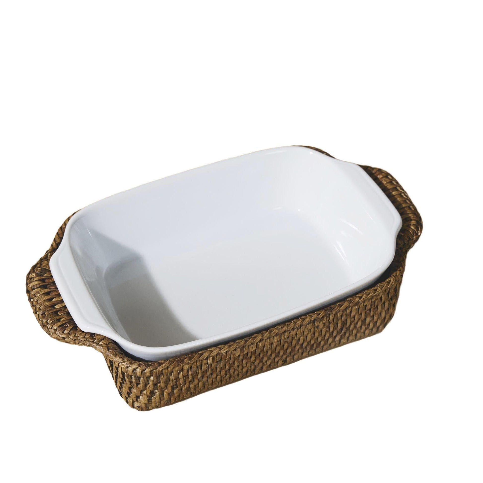 Mini Dikdörtgen Rattan Fırın Kabı