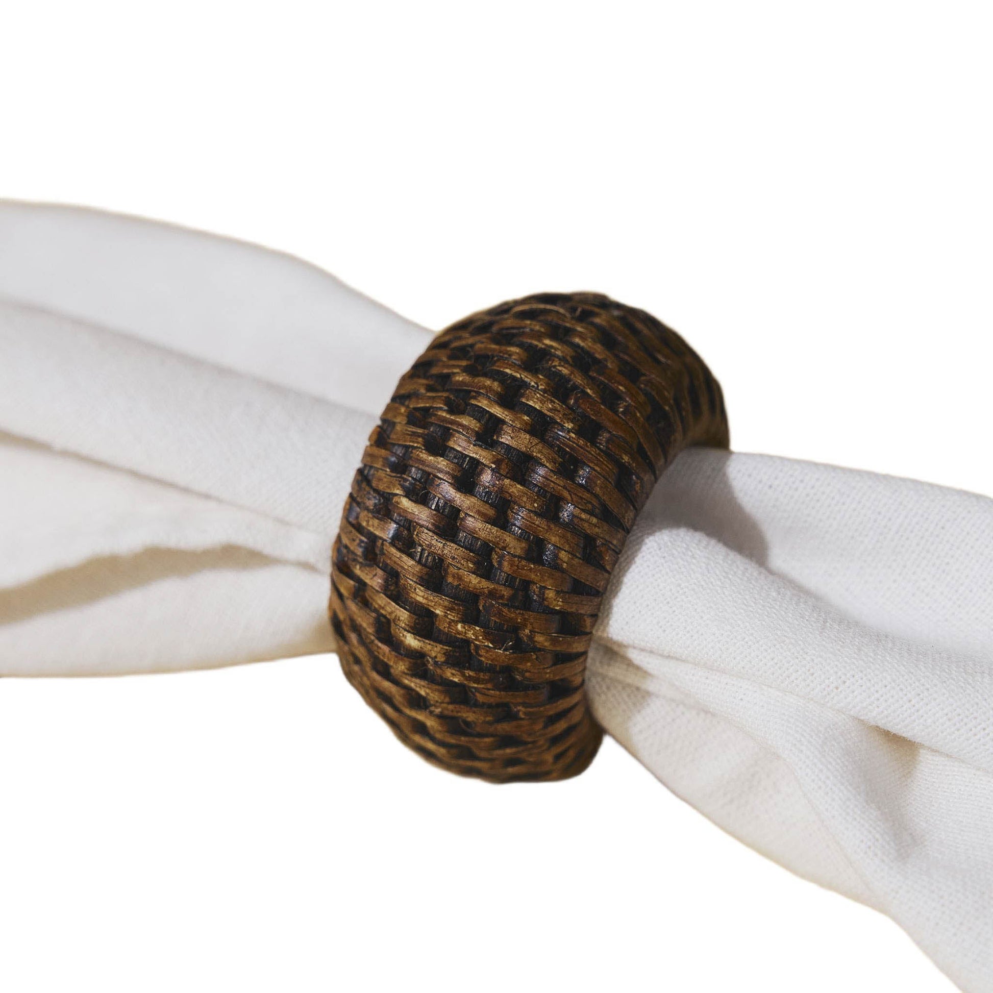 Kalın Rattan Peçete Halkası (4'lü Set)