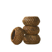 Kalın Rattan Peçete Halkası (4'lü Set)