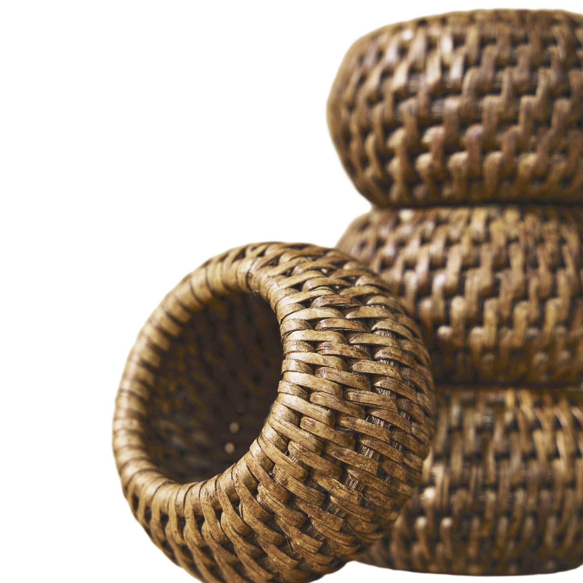 Kalın Rattan Peçete Halkası (4'lü Set)