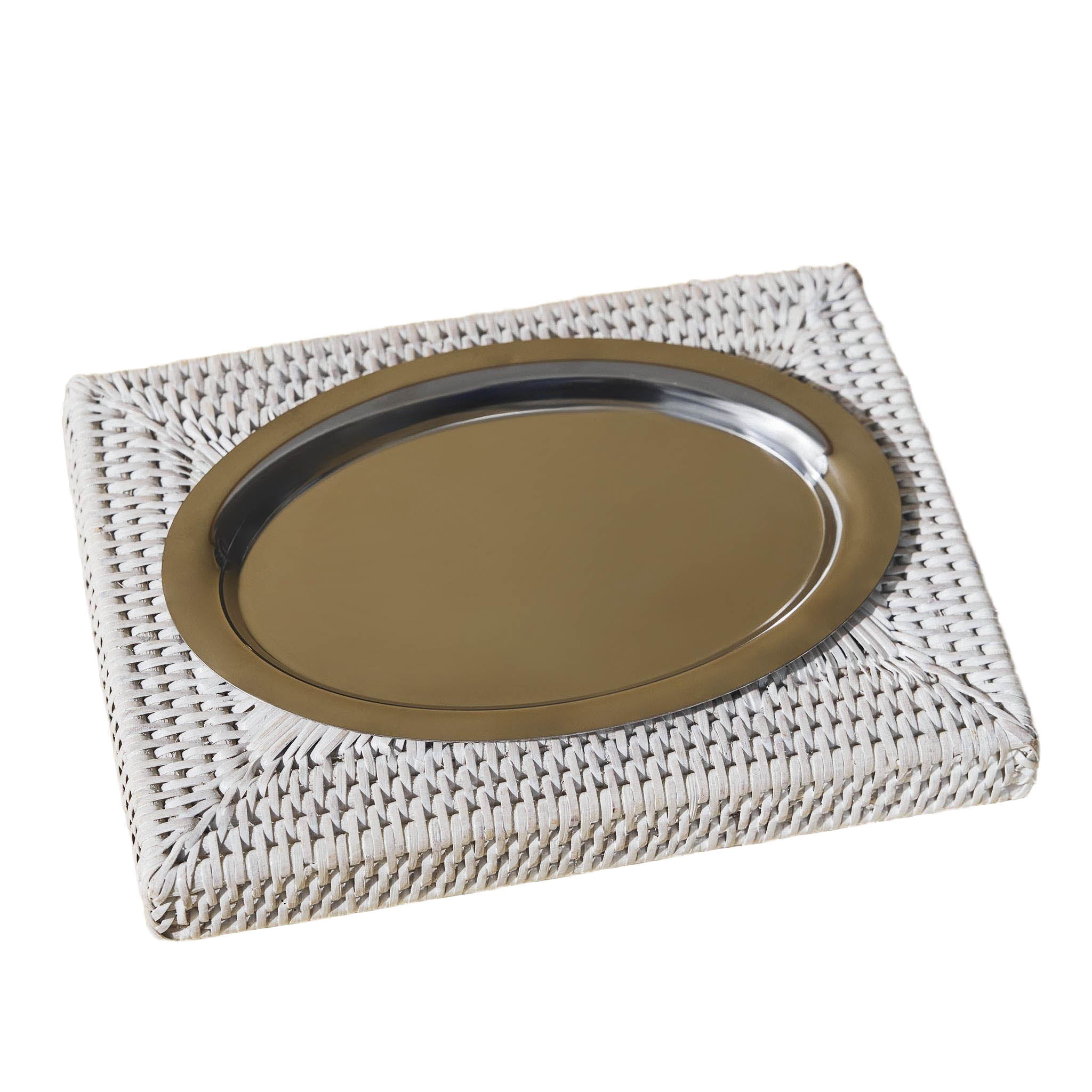 Rattan Oval Anahtarlık Tabağı