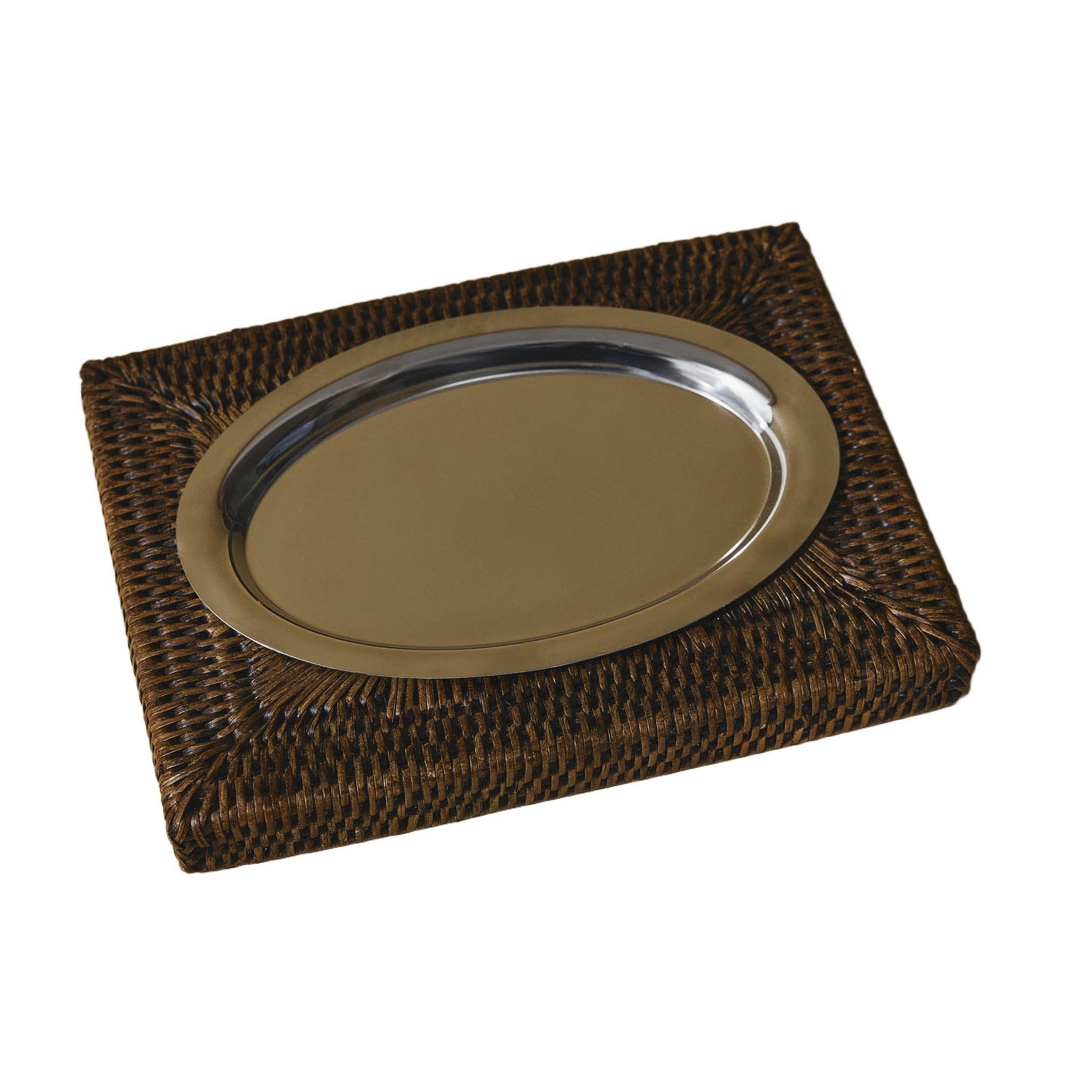 Rattan Oval Anahtarlık Tabağı