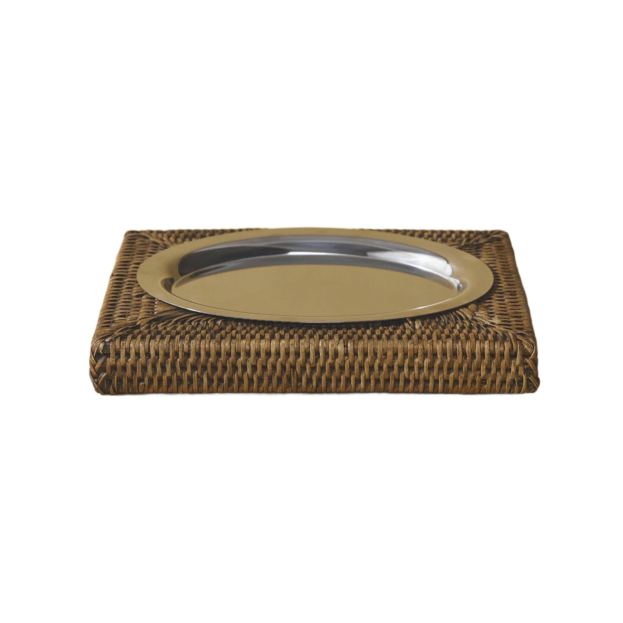 Rattan Oval Anahtarlık Tabağı