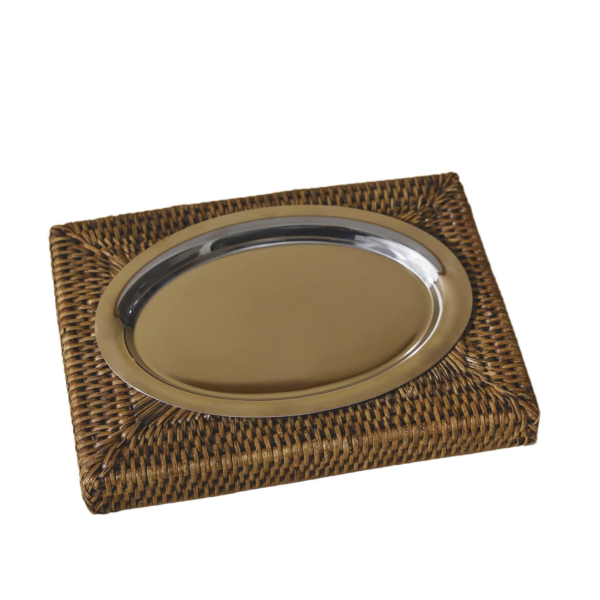 Rattan Oval Anahtarlık Tabağı