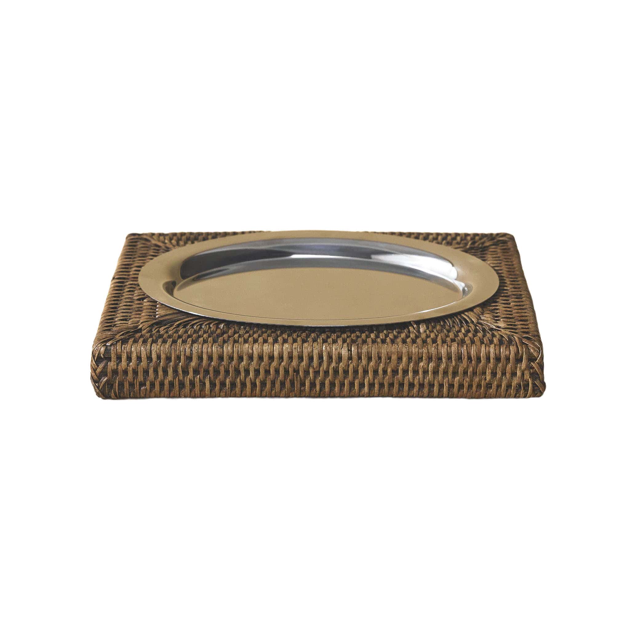 Rattan Oval Anahtarlık Tabağı