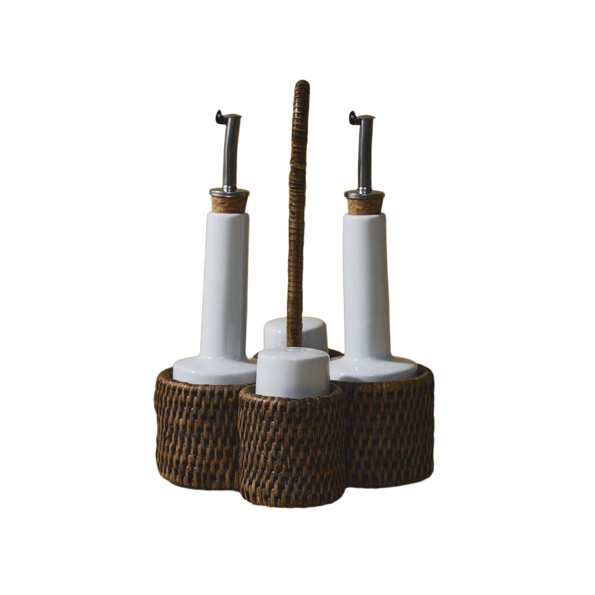 Rattan Yağlık Tuzluk Seti