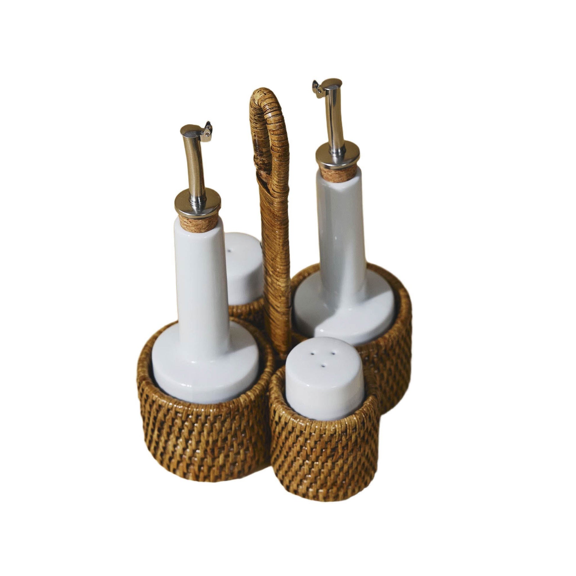 Rattan Yağlık Tuzluk Seti