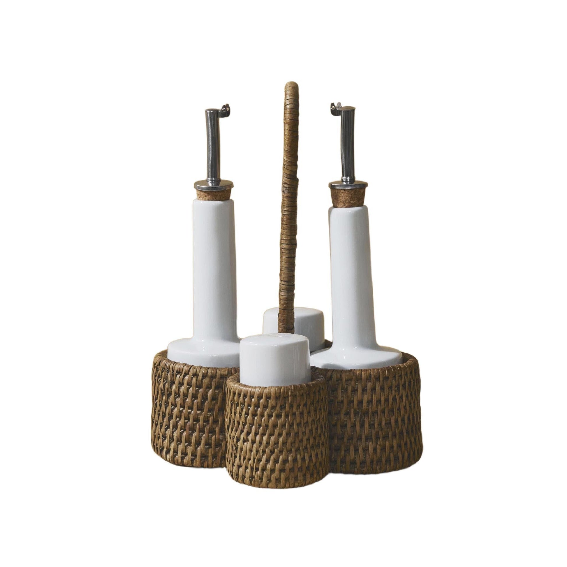 Rattan Yağlık Tuzluk Seti