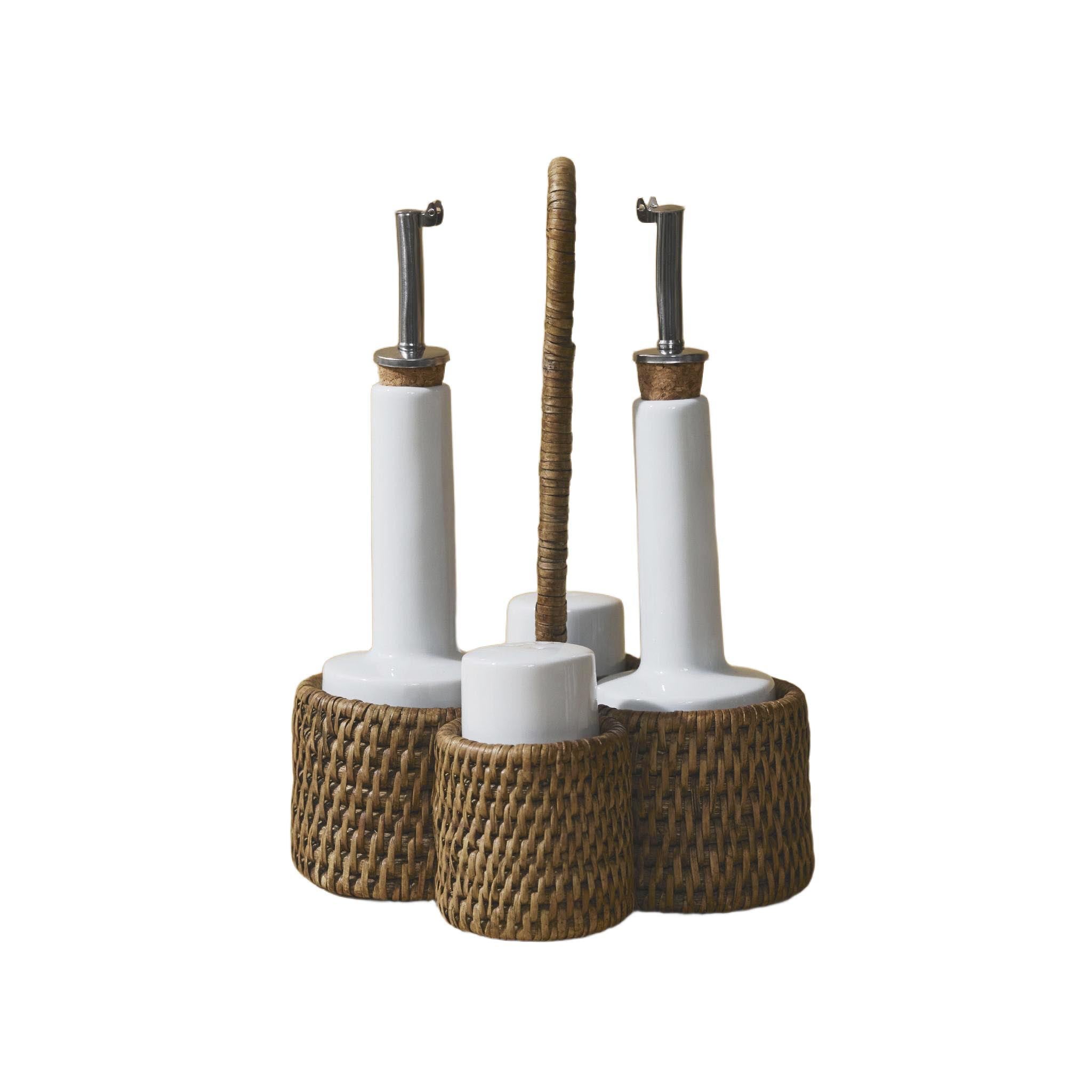 Rattan Yağlık Tuzluk Seti