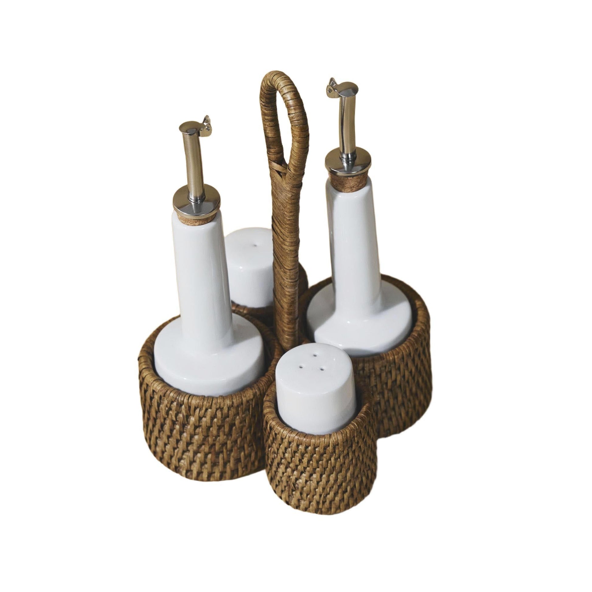 Rattan Yağlık Tuzluk Seti