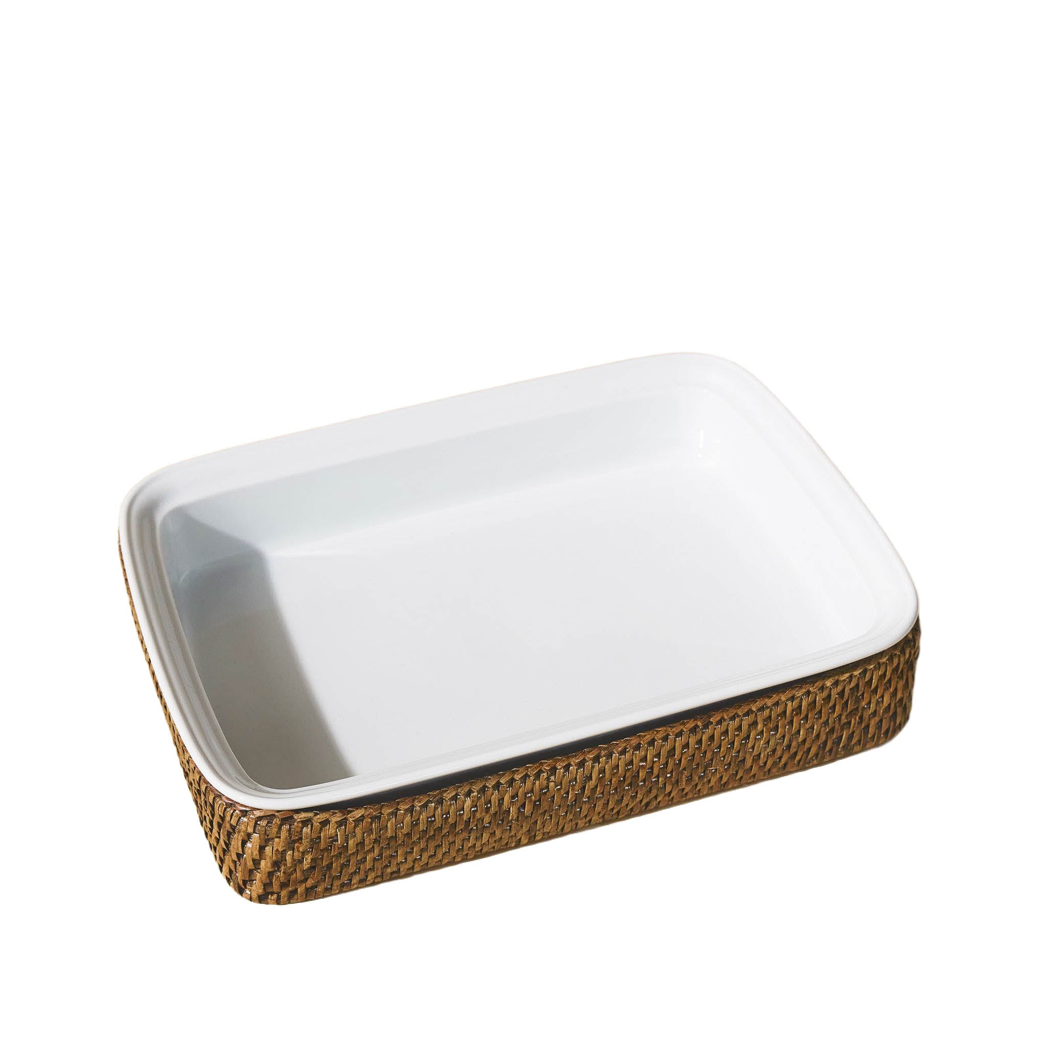 Büyük Dikdörtgen Rattan Fırın Kabı