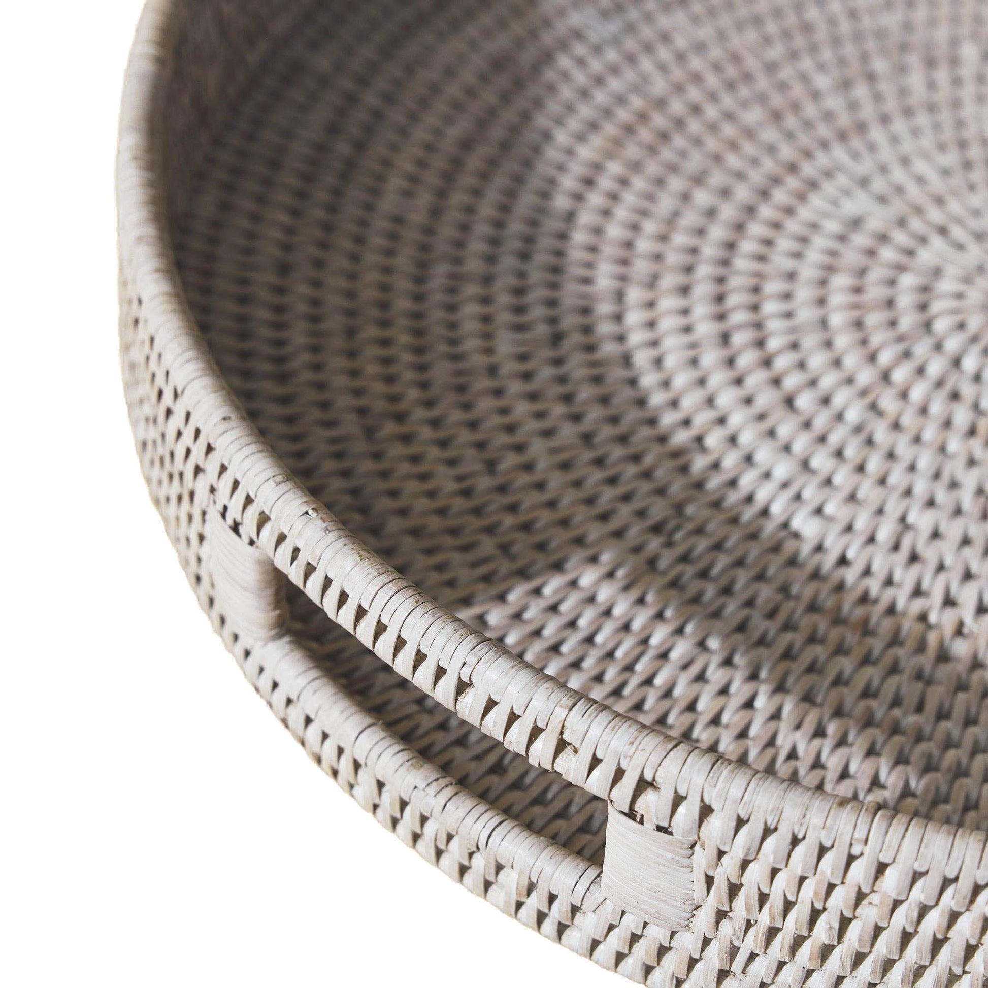 Yuvarlak Rattan Servis Tepsisi