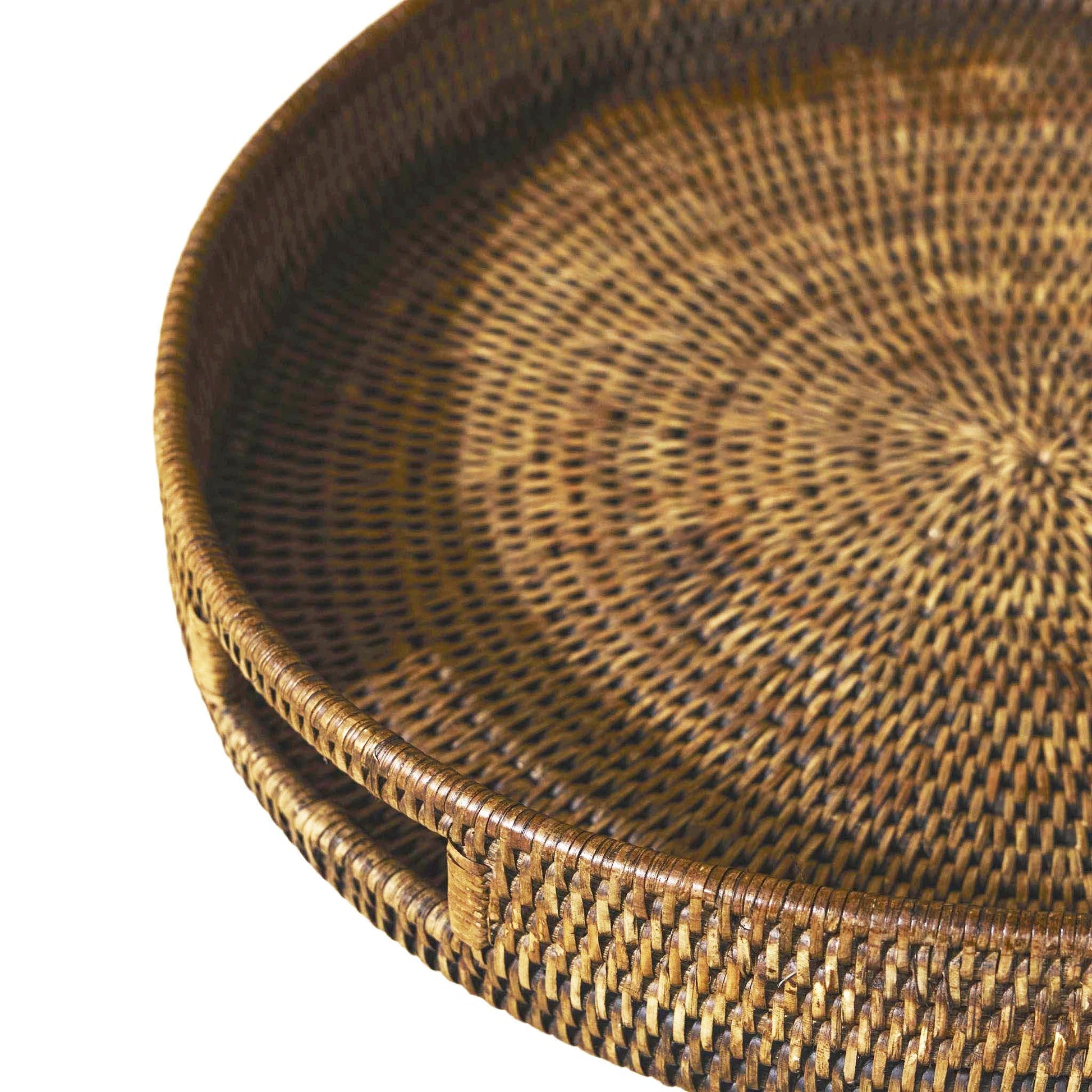 Yuvarlak Rattan Servis Tepsisi