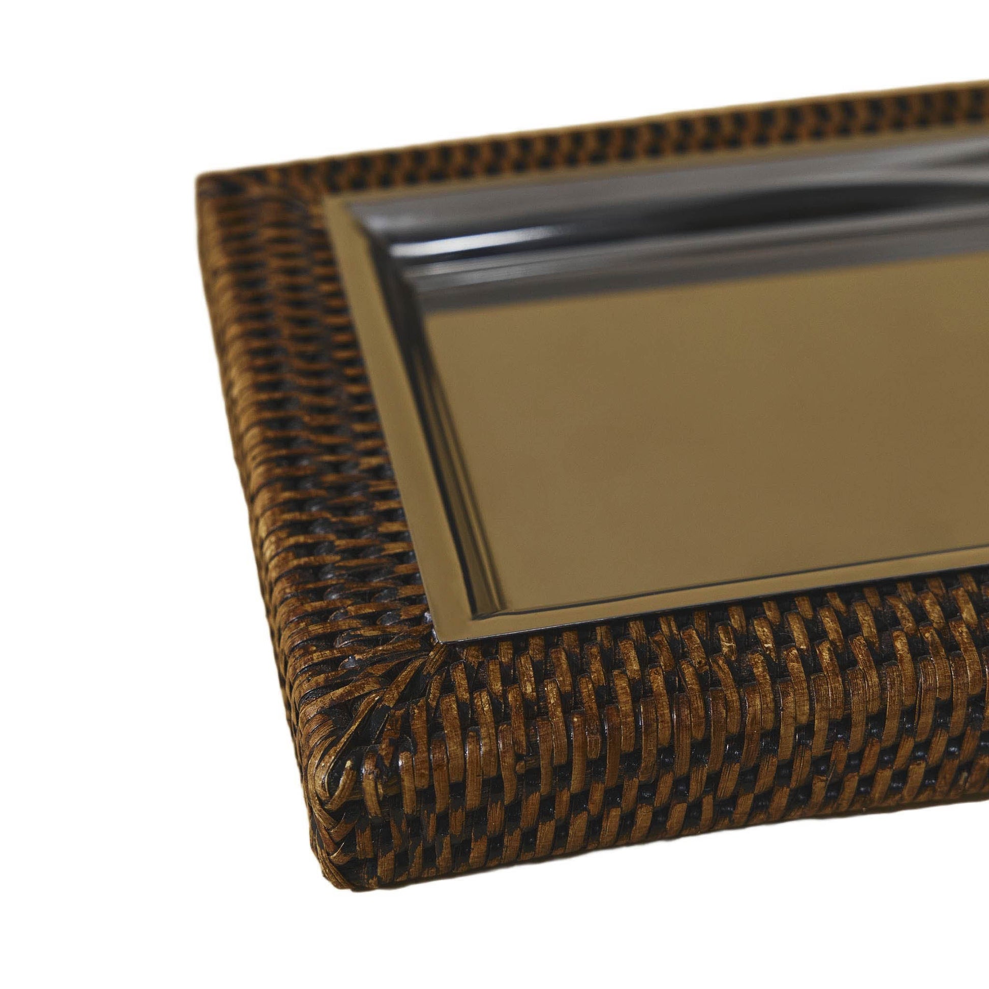 Rattan Dikdörtgen Anahtarlık Tabağı
