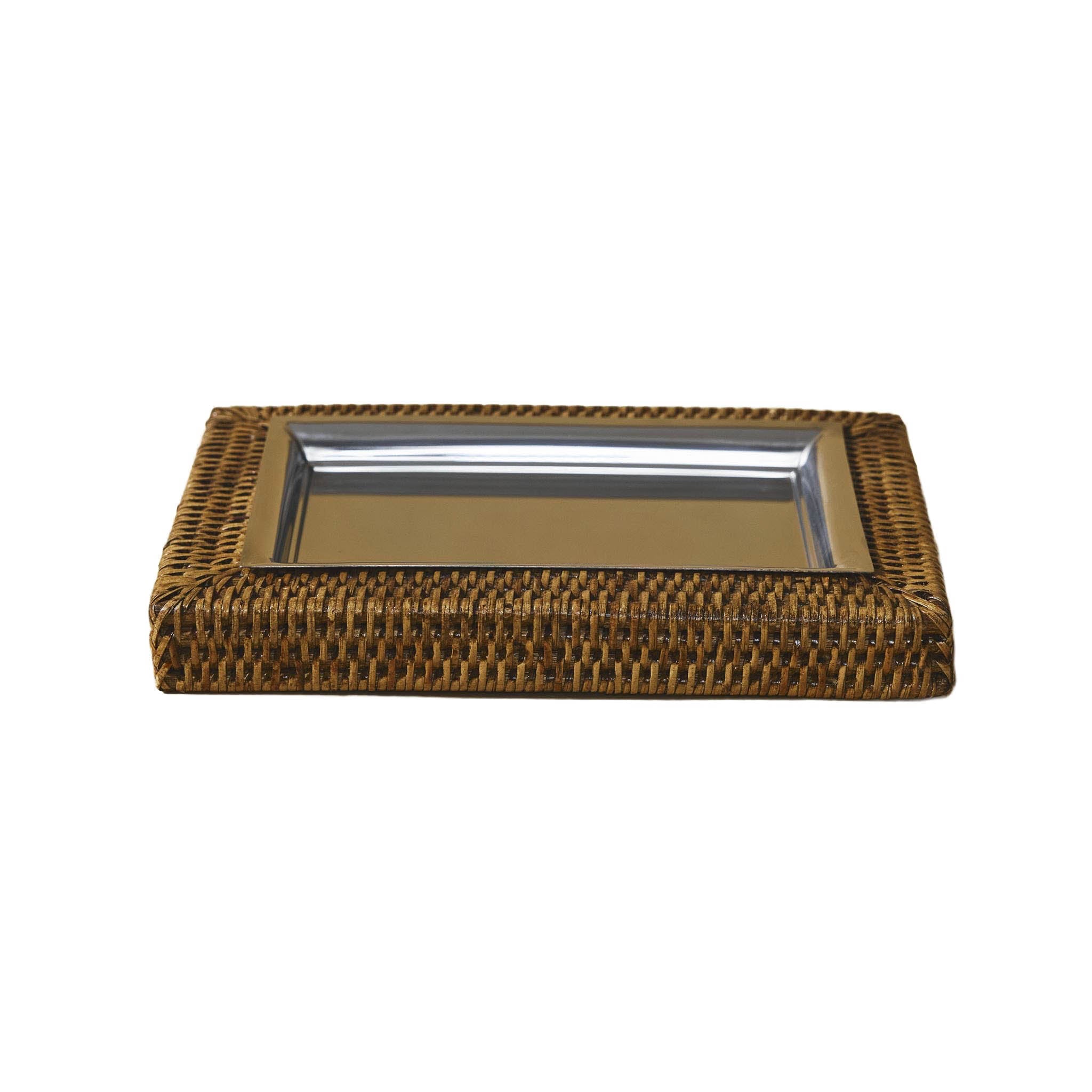 Rattan Dikdörtgen Anahtarlık Tabağı