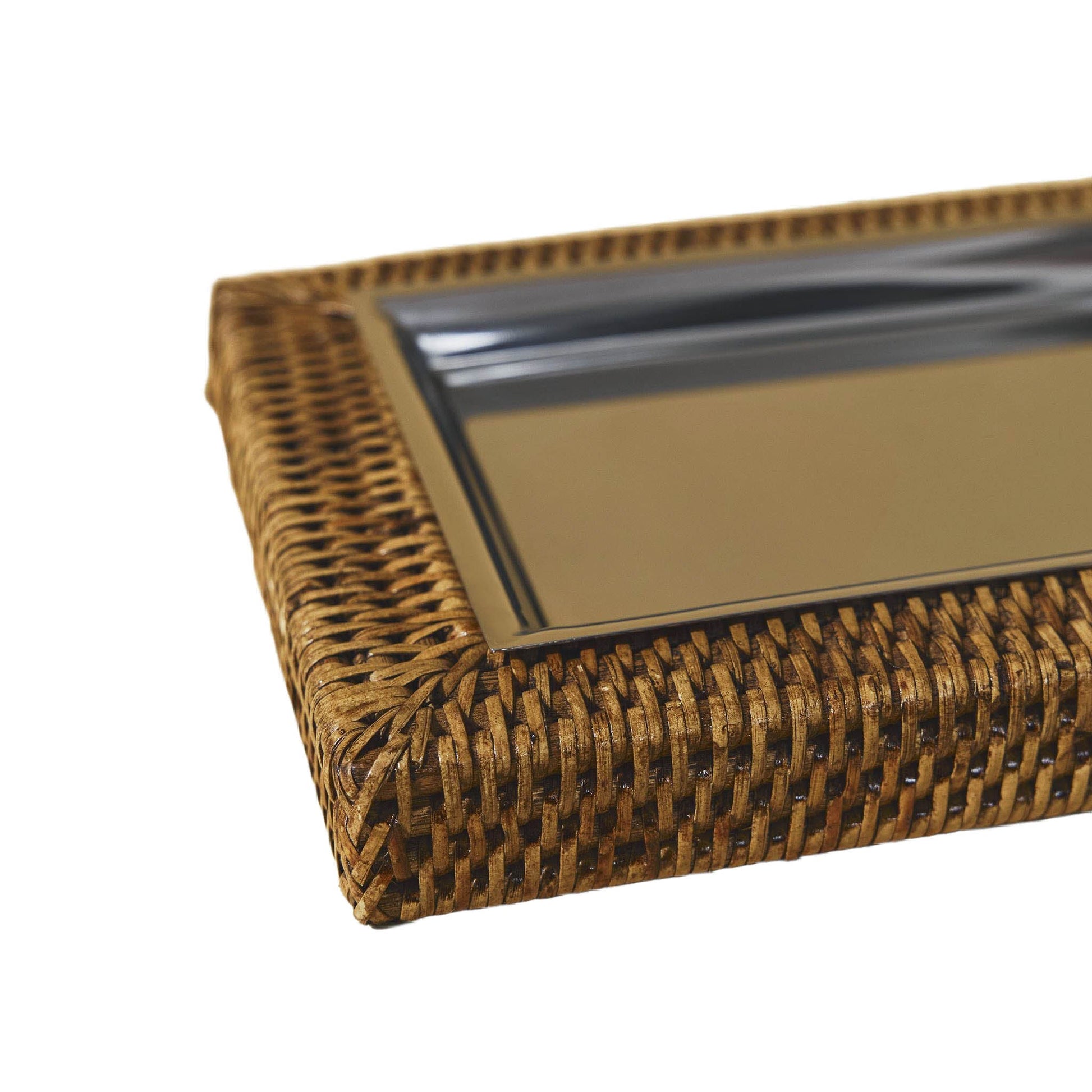 Rattan Dikdörtgen Anahtarlık Tabağı