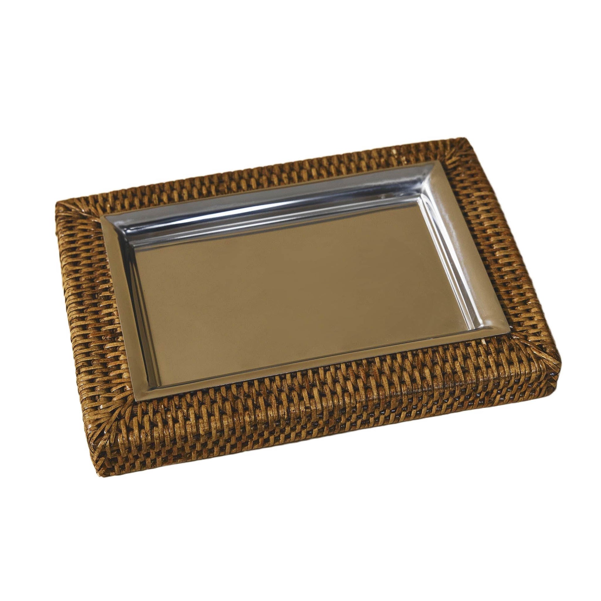 Rattan Dikdörtgen Anahtarlık Tabağı