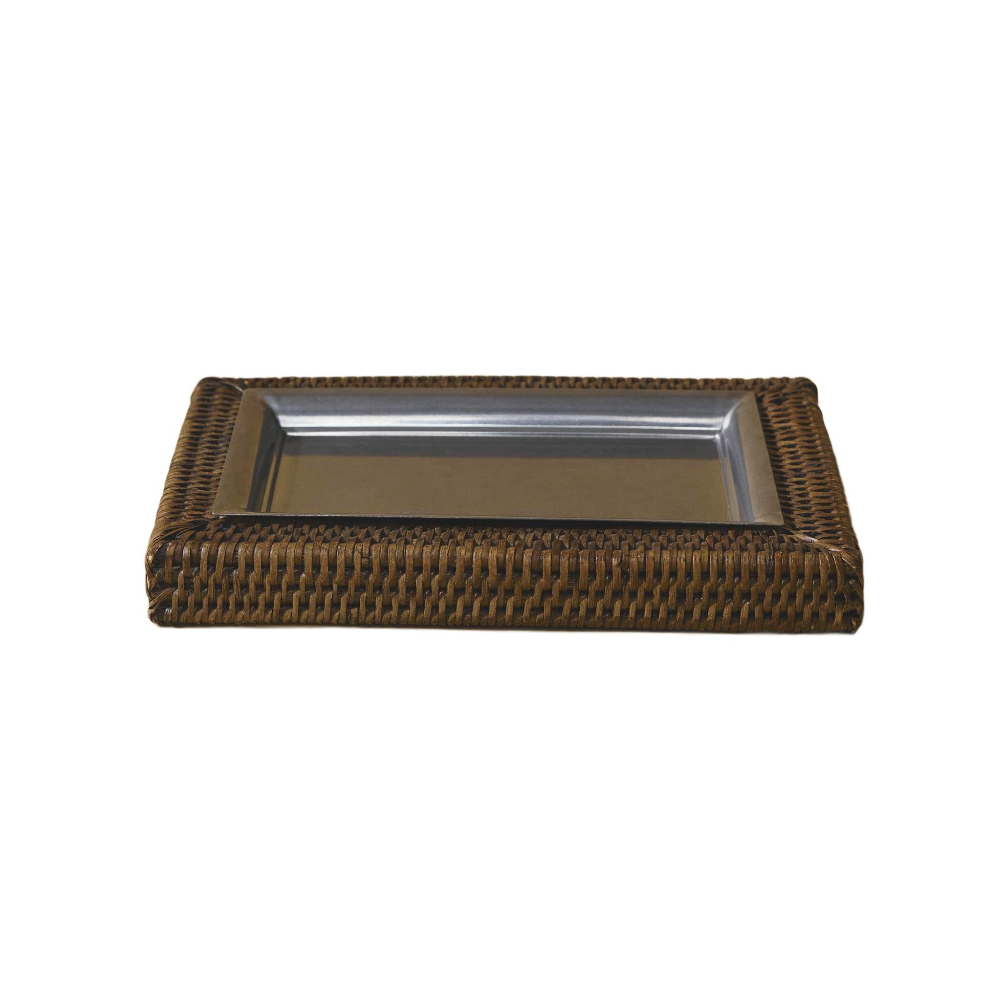 Rattan Dikdörtgen Anahtarlık Tabağı
