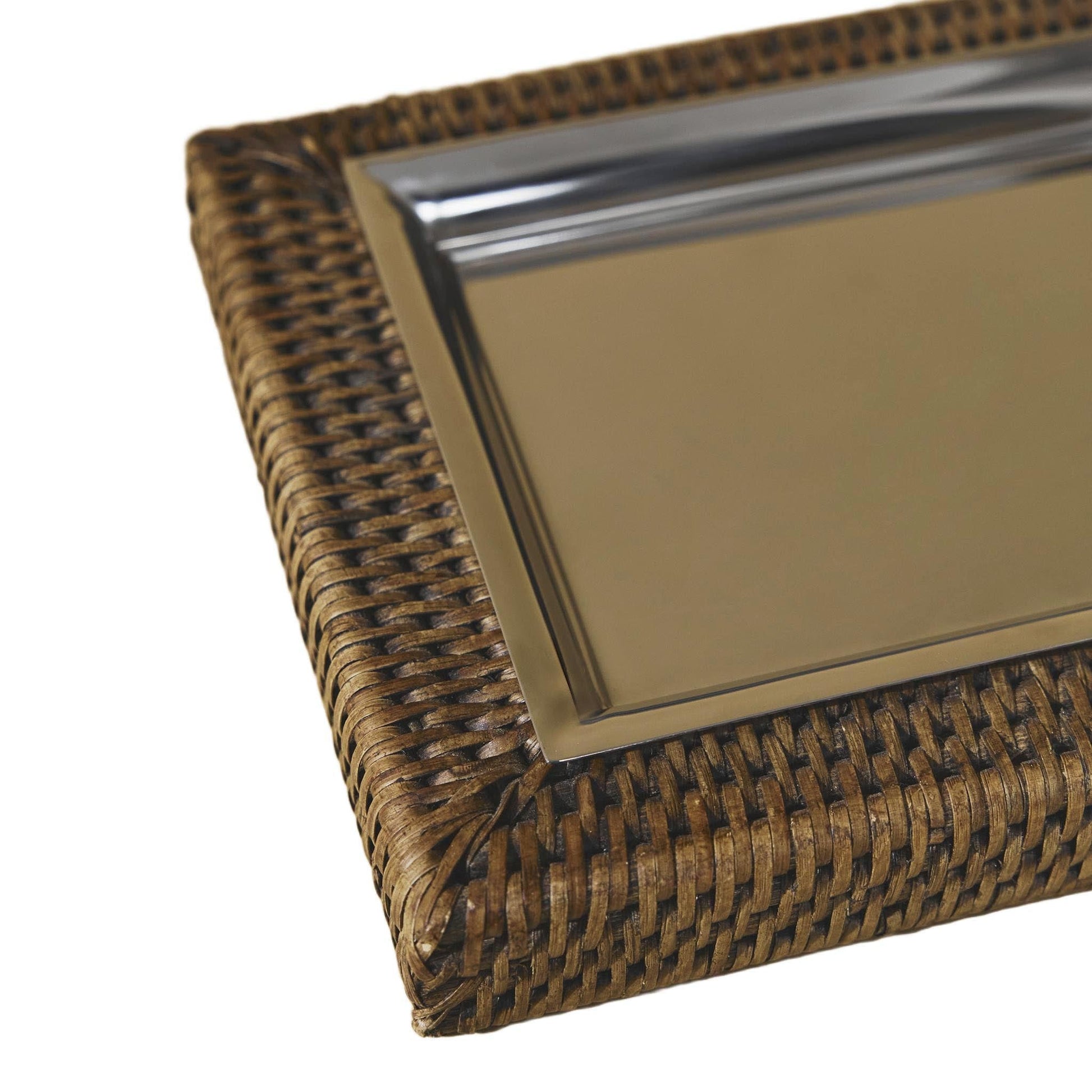 Rattan Dikdörtgen Anahtarlık Tabağı
