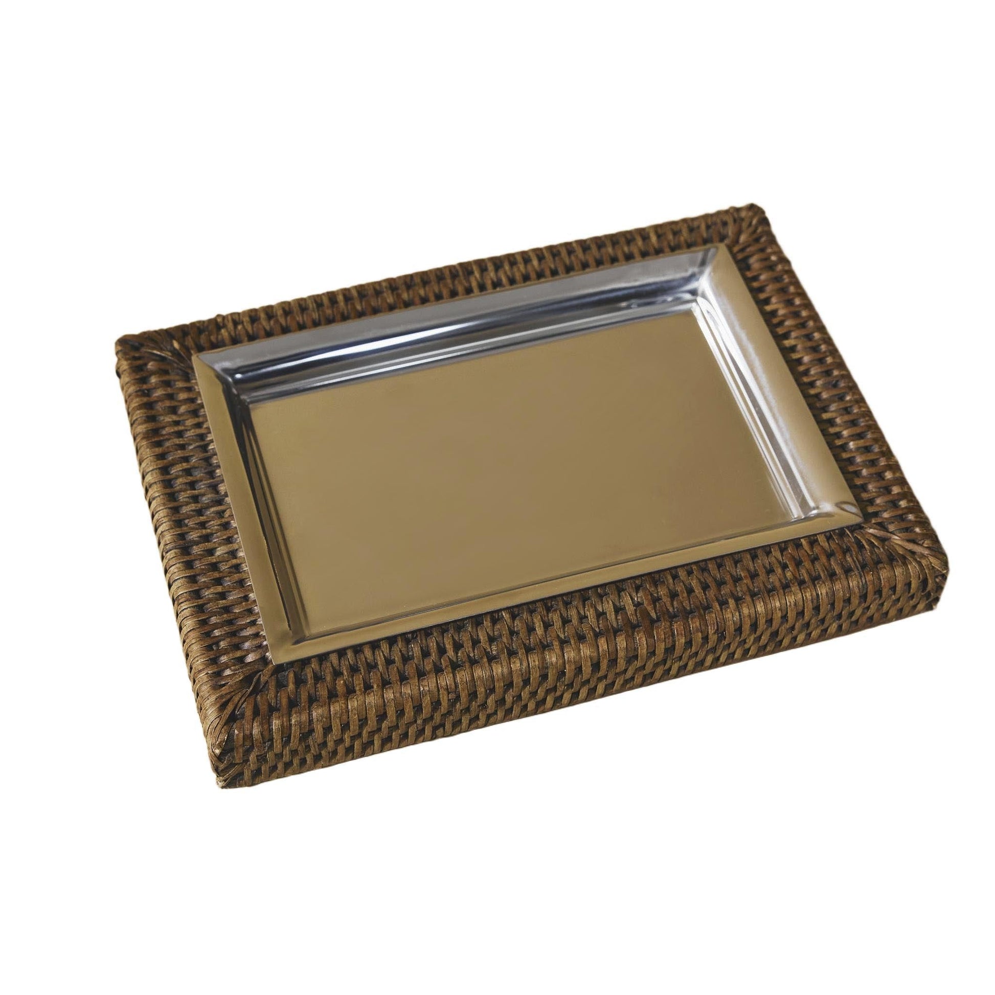 Rattan Dikdörtgen Anahtarlık Tabağı