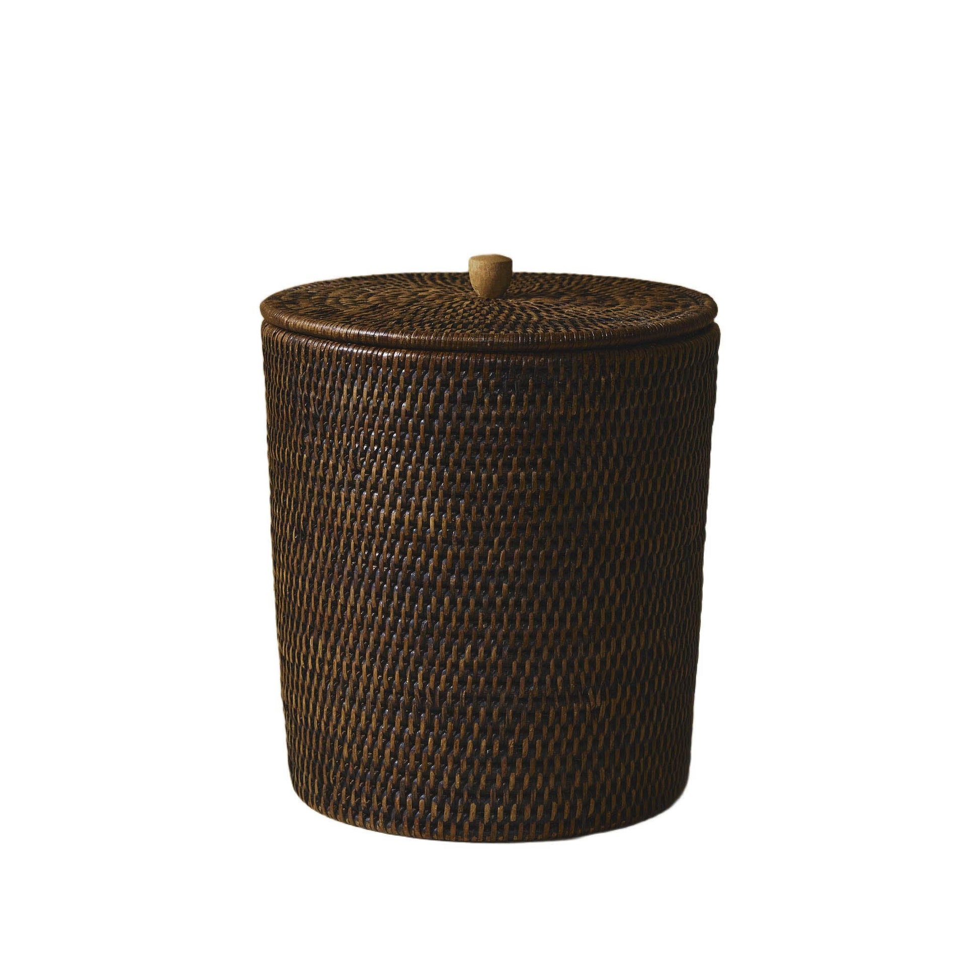 Rattan Kapaklı Çöp Kovası