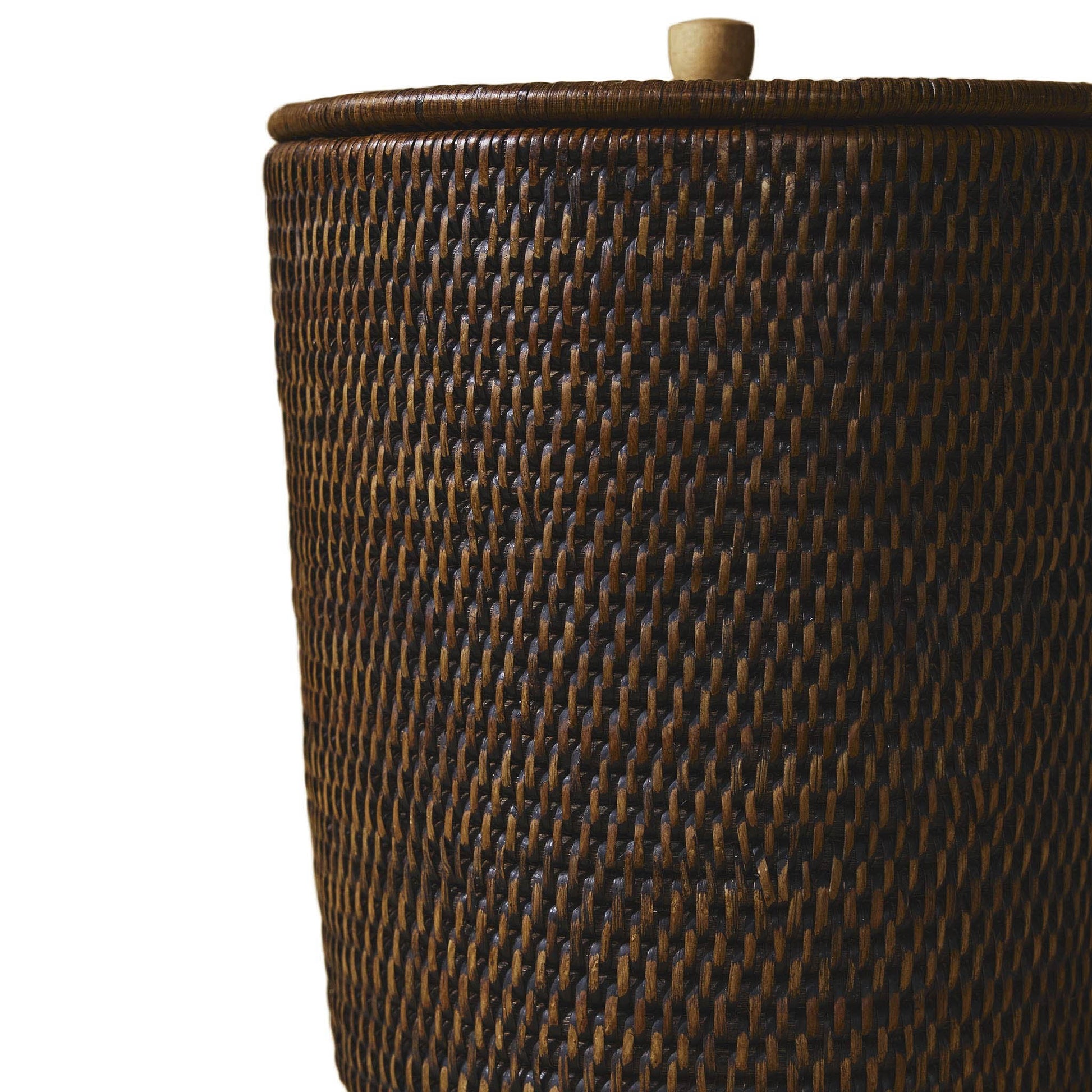 Rattan Kapaklı Çöp Kovası