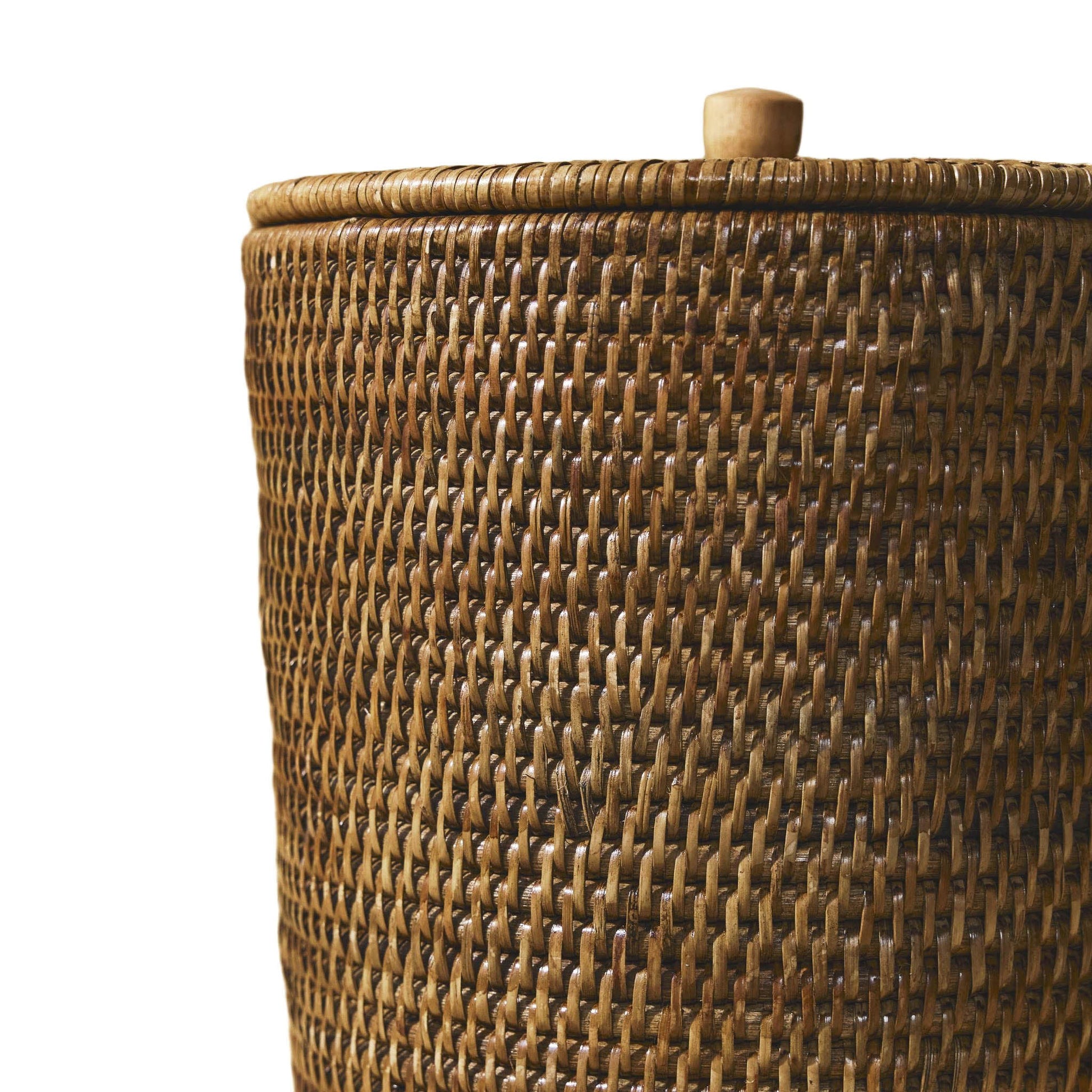 Rattan Kapaklı Çöp Kovası