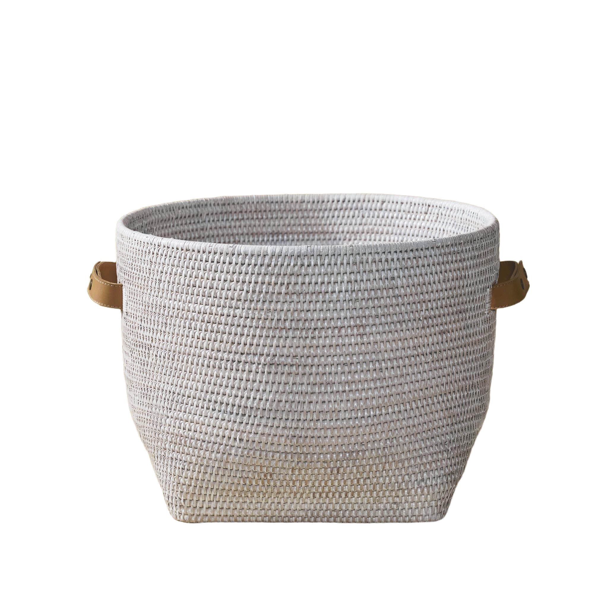 Kısa Geniş Rattan Sepet