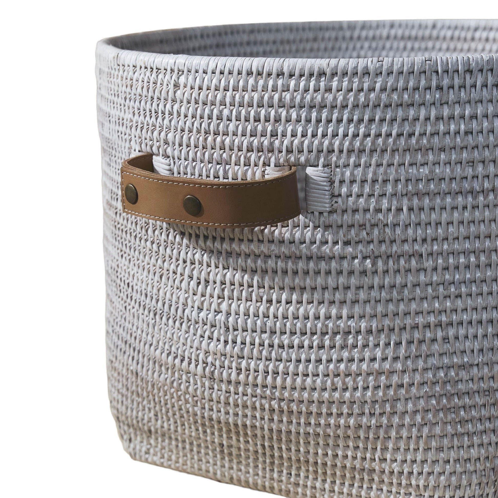 Kısa Geniş Rattan Sepet