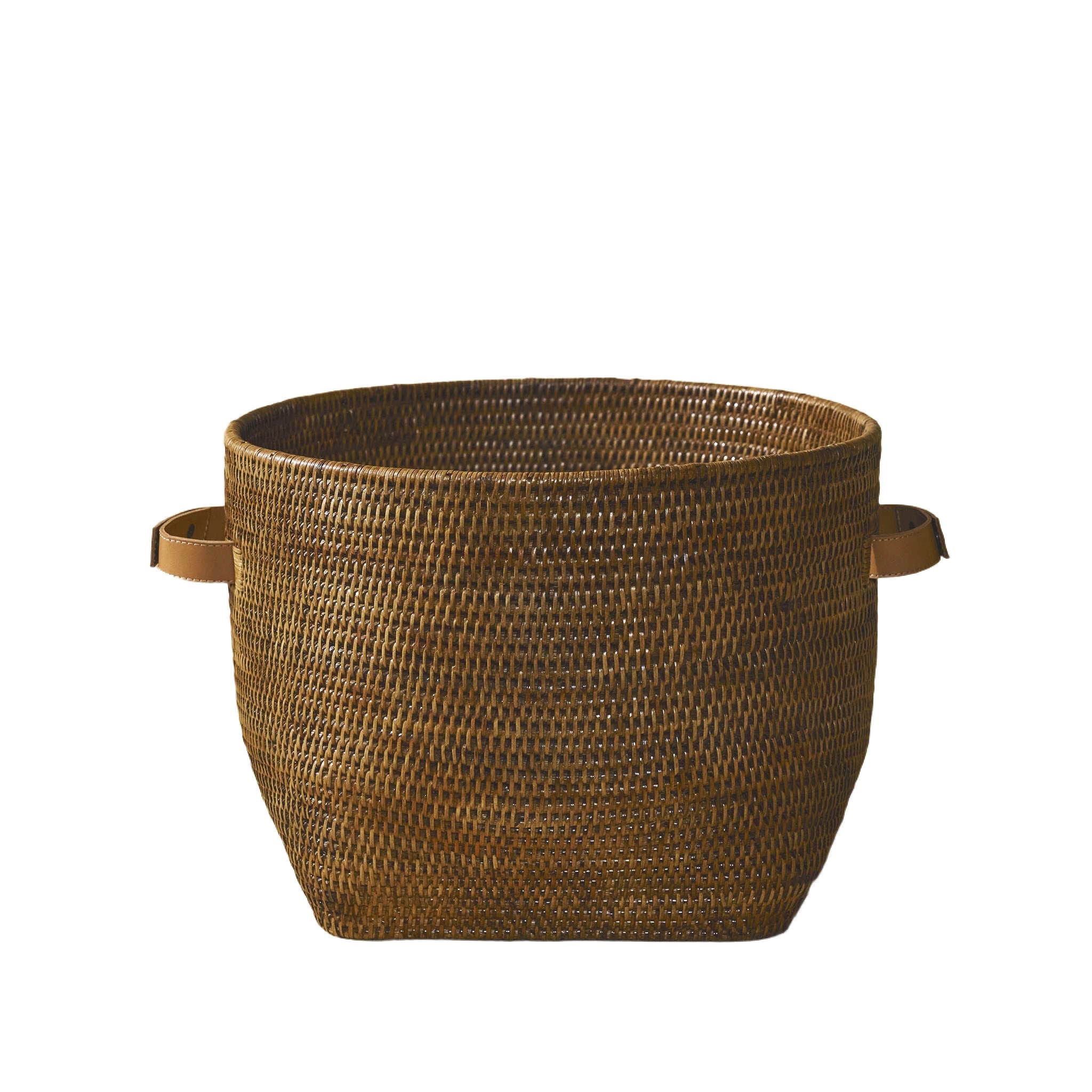 Kısa Geniş Rattan Sepet