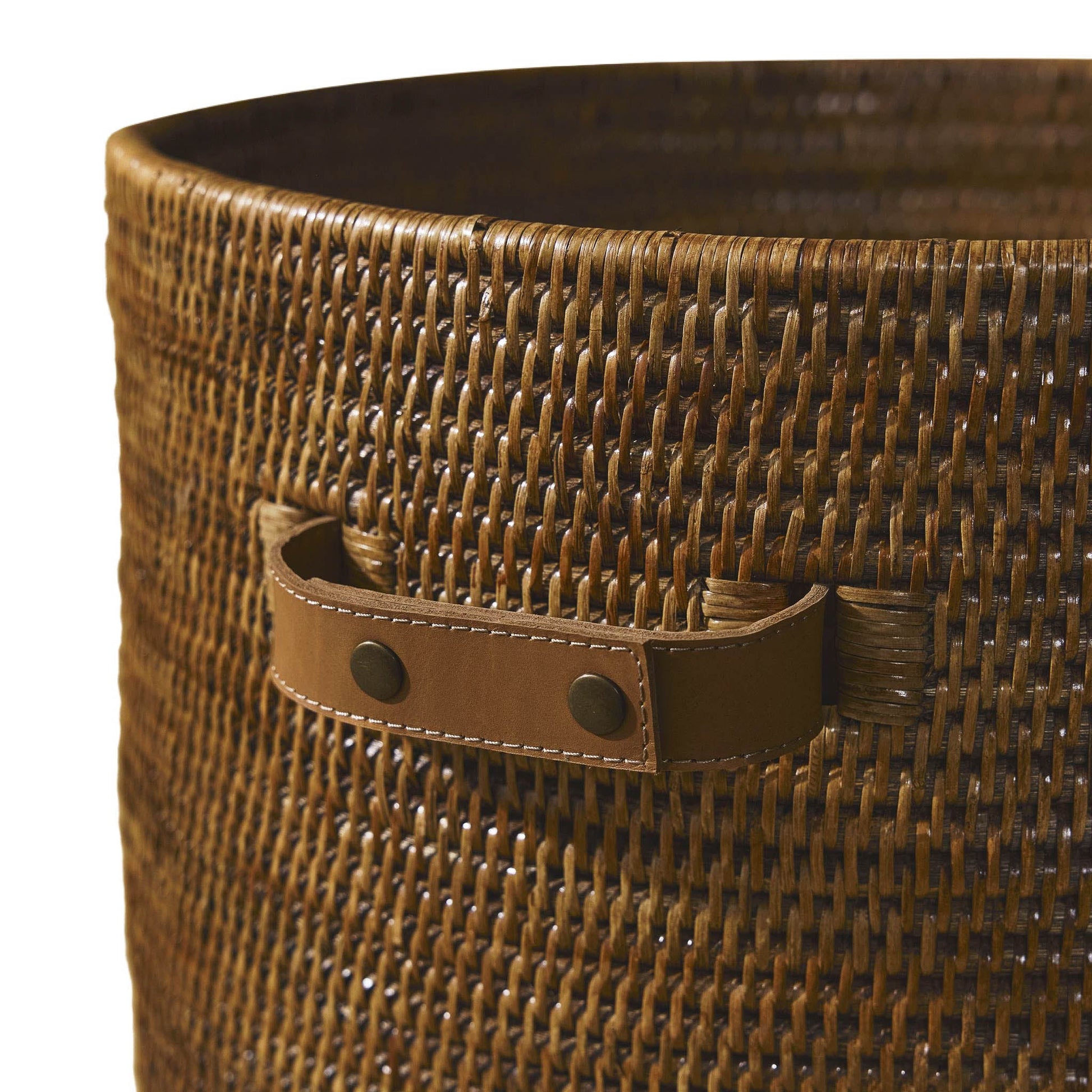 Kısa Geniş Rattan Sepet