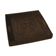 Square Rattan Serving Tray