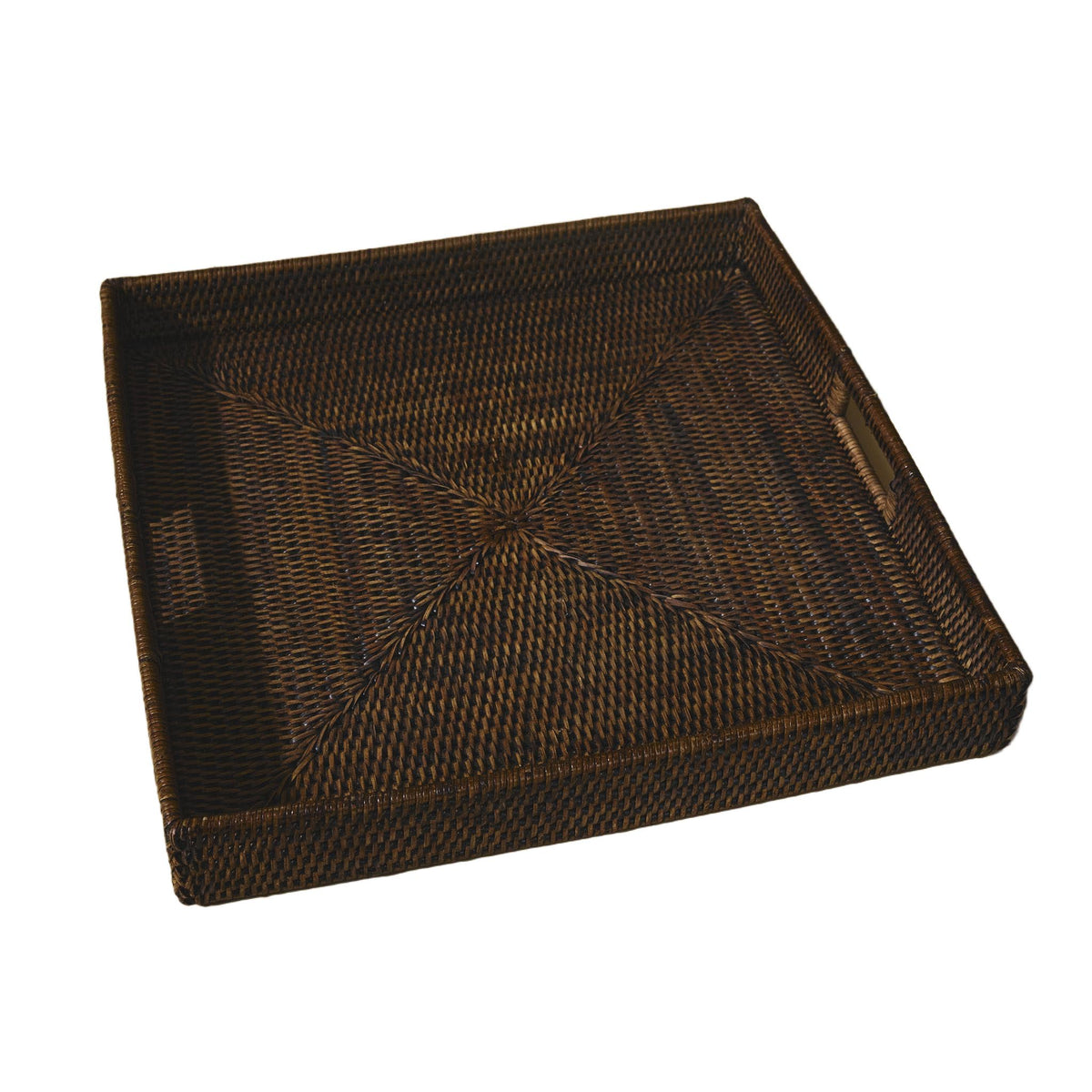 Square Rattan Serving Tray