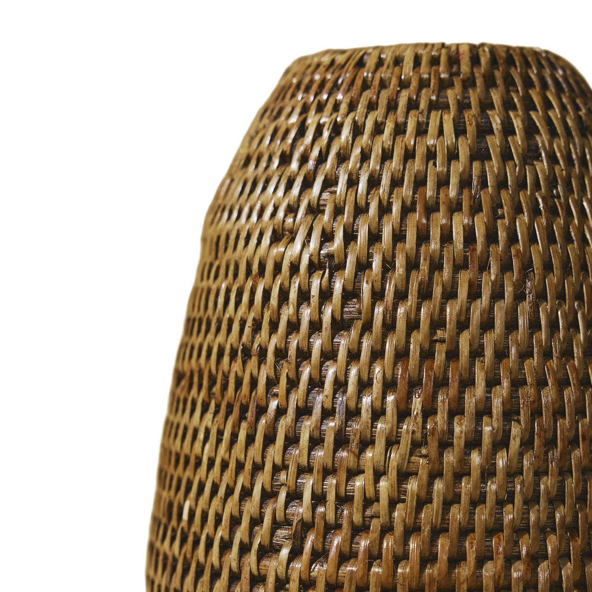 Rattan Termos Parlak Bal Kahve – el örgüsü hasır rattan, görsel 2