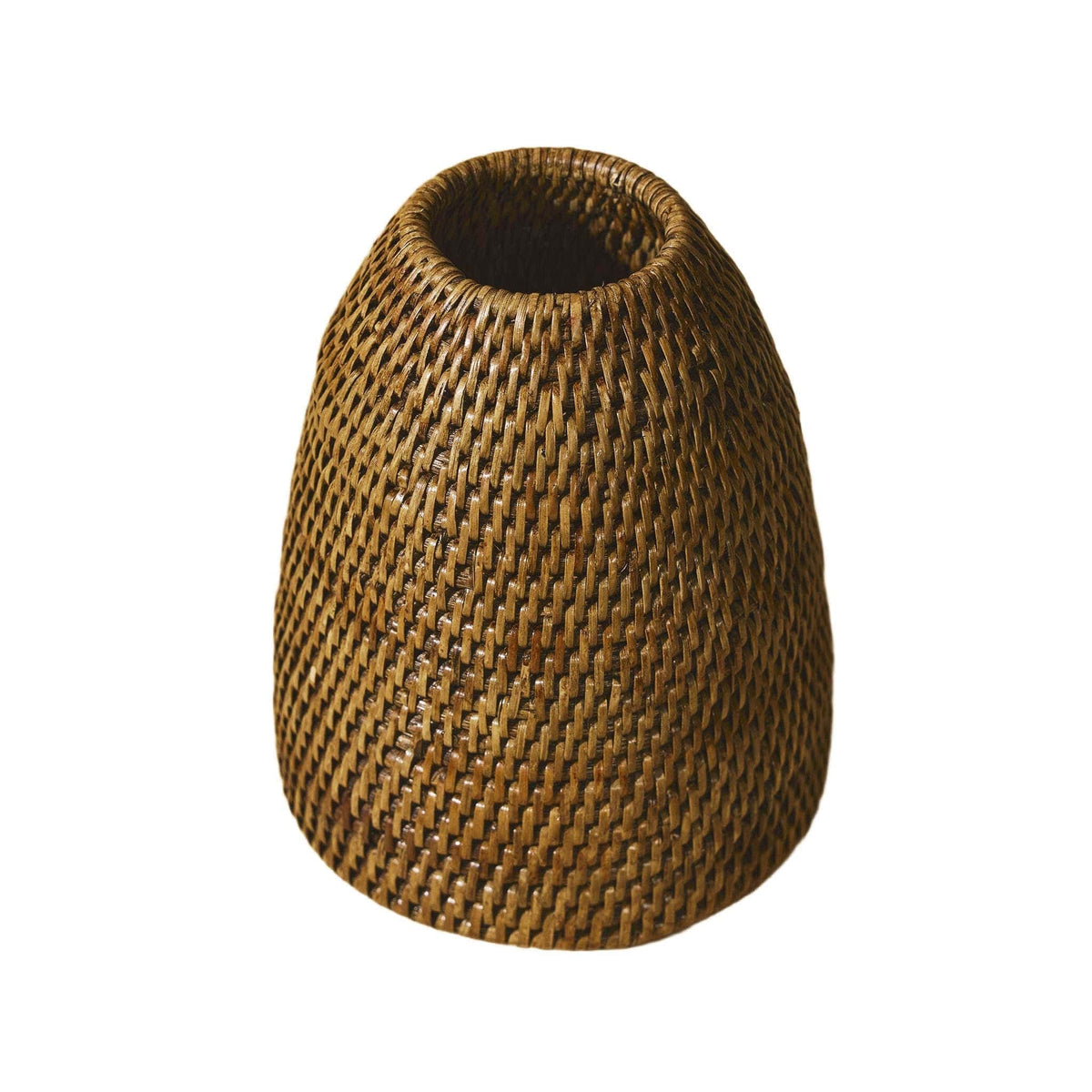 Rattan Termos Parlak Bal Kahve – el örgüsü hasır rattan, görsel 3